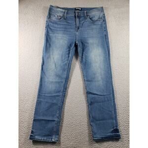 Crash Jeans Men's 34x30 Blue Denim Straight Leg Cotton Stretch Mid Rise Casual